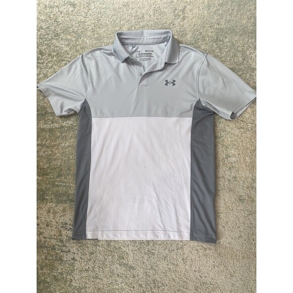 Lot of 3 Golf Polos Size Small PUMA Camo Blue Nike LIVESTRONG Under Armour - Picture 2 of 12